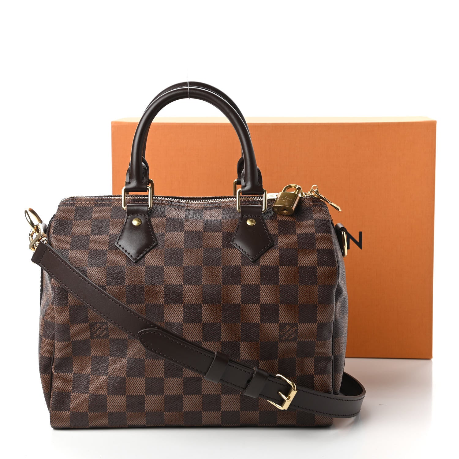 Louis Vuitton Damier Ebene Speedy Bandouliere 25 11 of 11