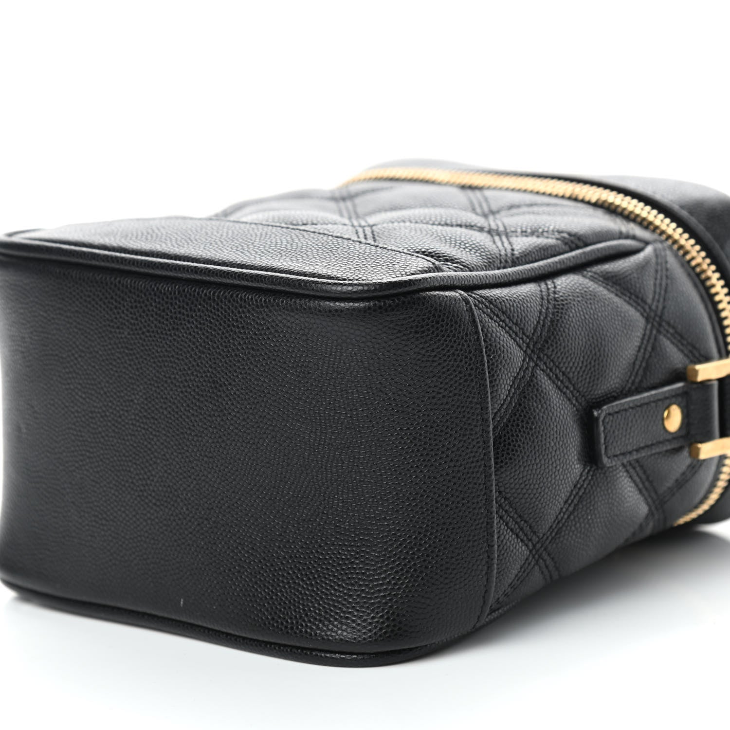 Saint Laurent Grain de Poudre Quilted 80's Vanity Bag Black 8 of 9