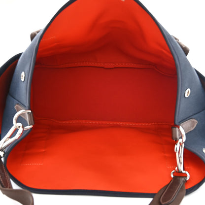 Hermes Canvas The Grooming Bag Bleu Navy Feu 7 of 12