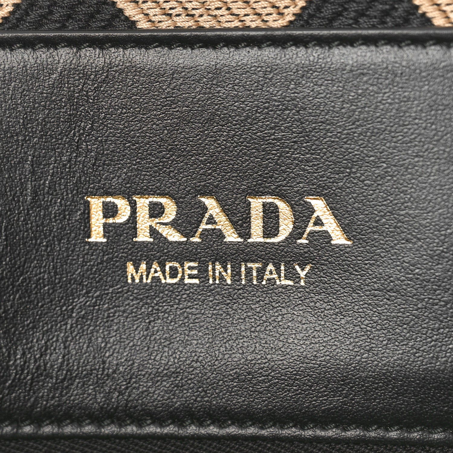 Prada Jacquard Saffiano Triangolo Symbole Embroidered Large Tote Black Corda 6 of 13