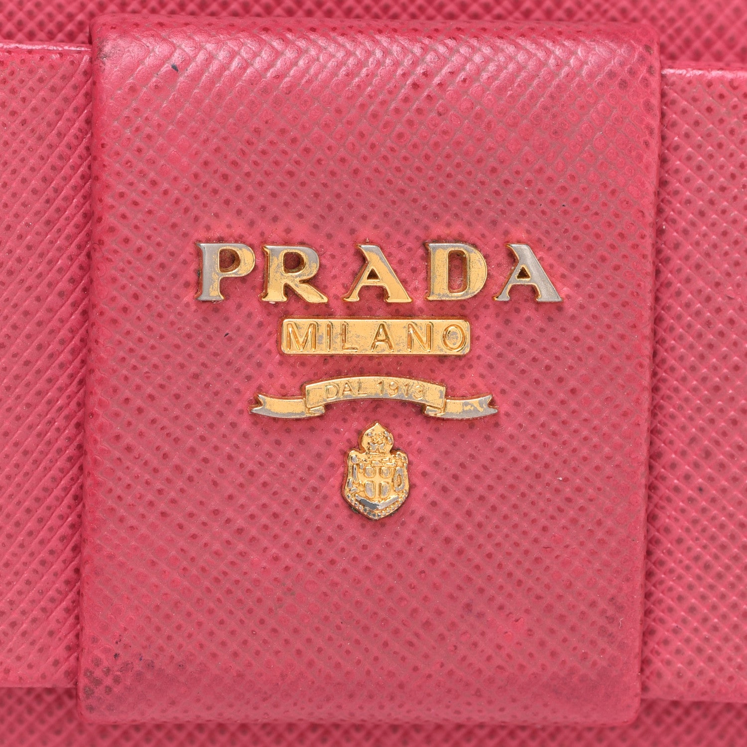 Prada Saffiano Fiocco Bow Flap Wallet Peonia 6 of 11