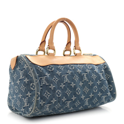 Louis Vuitton Monogram Denim Neo Speedy Blue 3 of 13