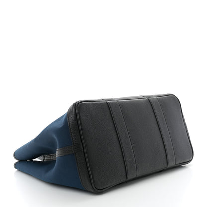 Hermes Toile Vache Country Garden Party Tote 36 MM Bleu De Malte Black 4 of 9
