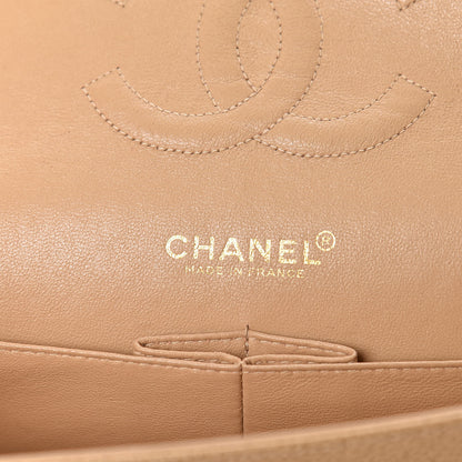 Chanel Caviar Quilted Medium Double Flap Beige 6 of 9