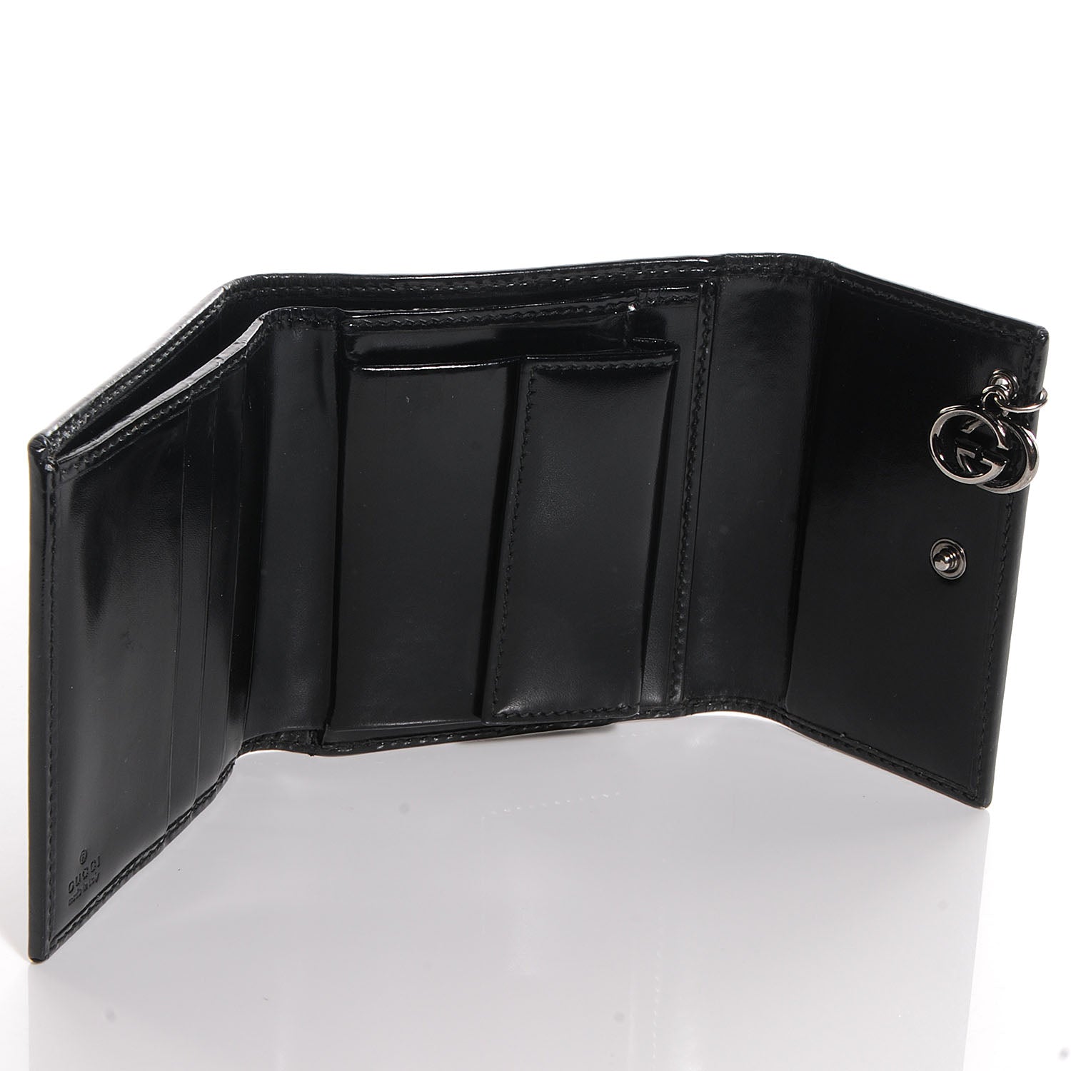 Gucci Imprime Monogram GG Pierce Tri Fold Wallet Black 5 of 7
