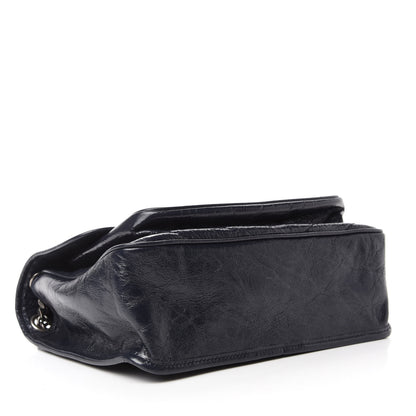 Saint Laurent Crinkled Calfskin Matelasse Monogram Medium Niki Chain Satchel Deep Marine 5 of 12