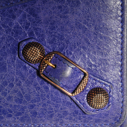 Balenciaga Agneau Giant 12 Rose Gold Hardware Money Wallet Bleu Lavande 8 of 9