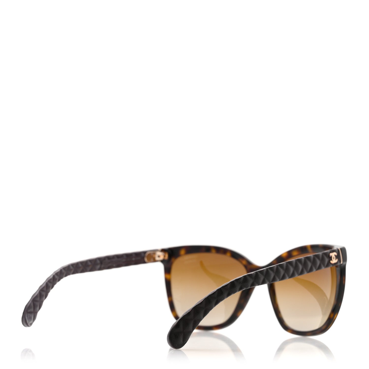 Chanel Acetate Quilted Polarized Butterfly CC Sunglasses 5288-Q Tortoise 4 of 11