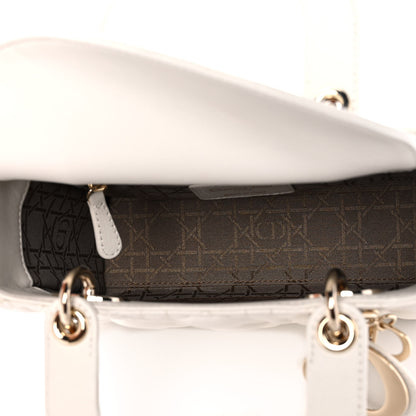 Christian Dior Lambskin Cannage Small My ABCDior Lady Dior White 4 of 16