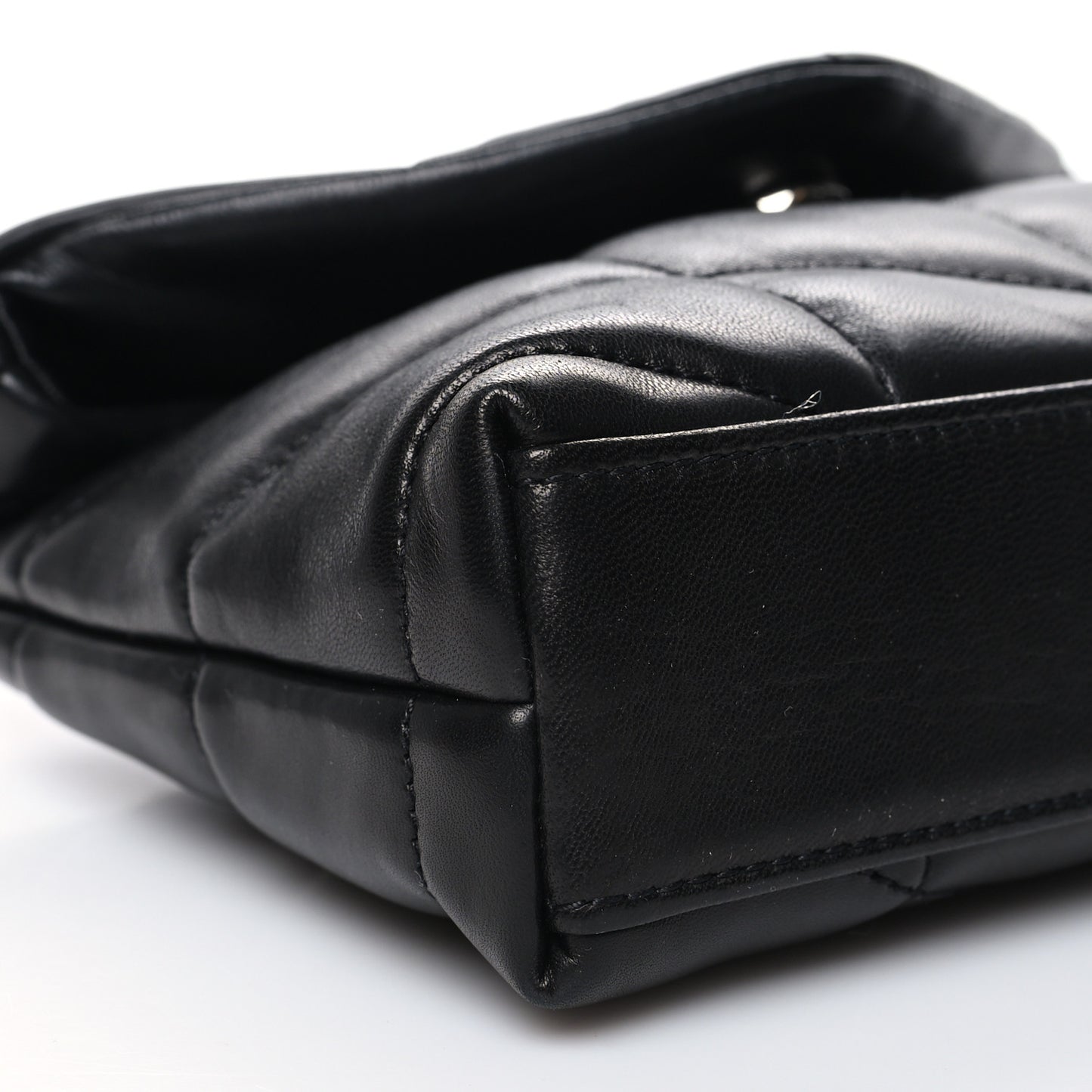 Lambskin Monogram Loulou Puffer Pouch Clutch Black