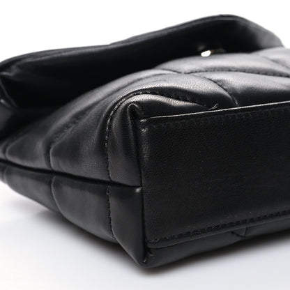 Saint Laurent Lambskin Monogram Loulou Puffer Pouch Clutch Black 11 of 13