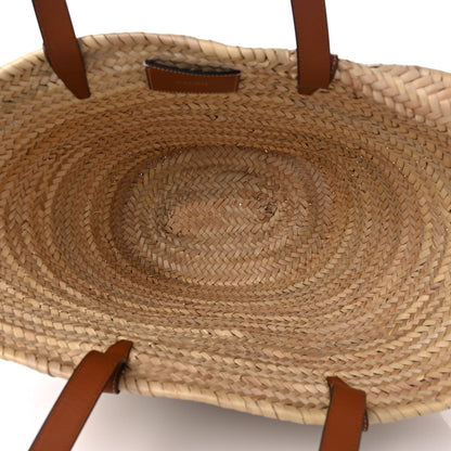 Celine Raffia Calfskin Triomphe Medium Panier Tan 5 of 11