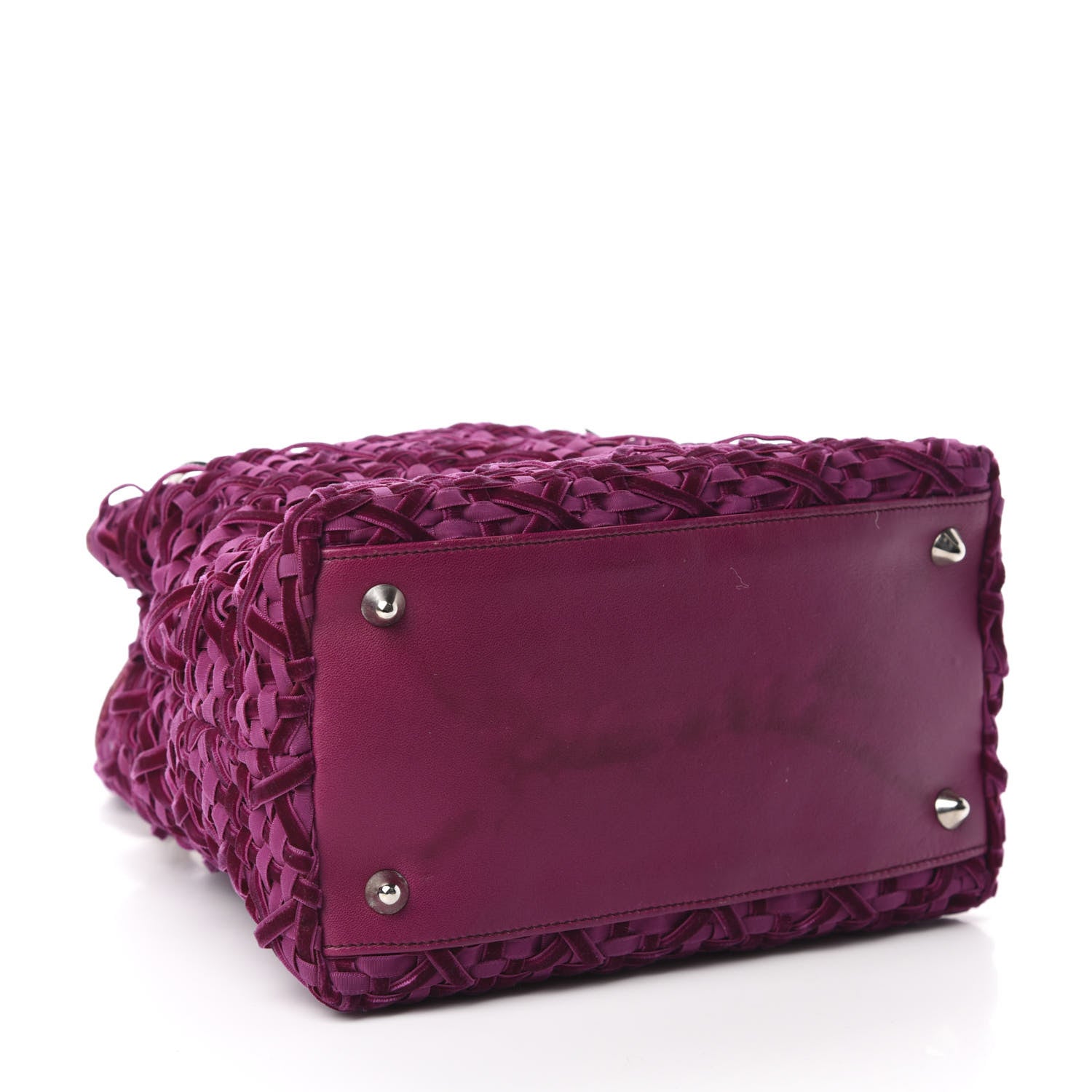 Christian Dior Velvet Woven Small Lady Dior Purple 4 of 12