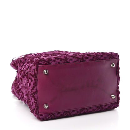 Christian Dior Velvet Woven Small Lady Dior Purple 4 of 12