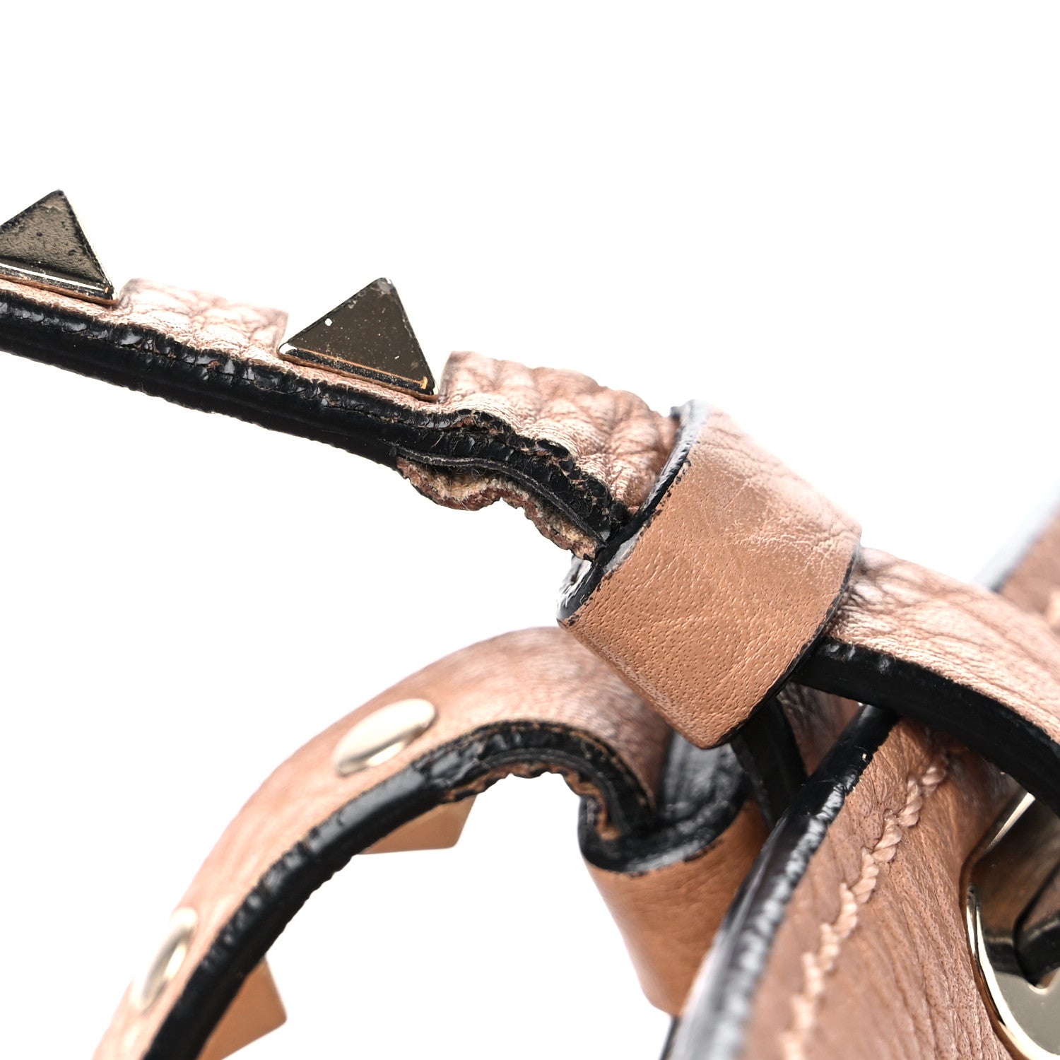 Valentino Garavani Grained Calfskin Small Rockstud Tote Skin Sorbet 15 of 18