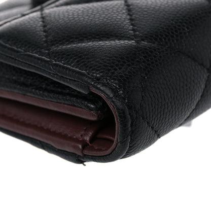 Chanel Caviar Quilted Compact Flap Wallet Black 9 of 11