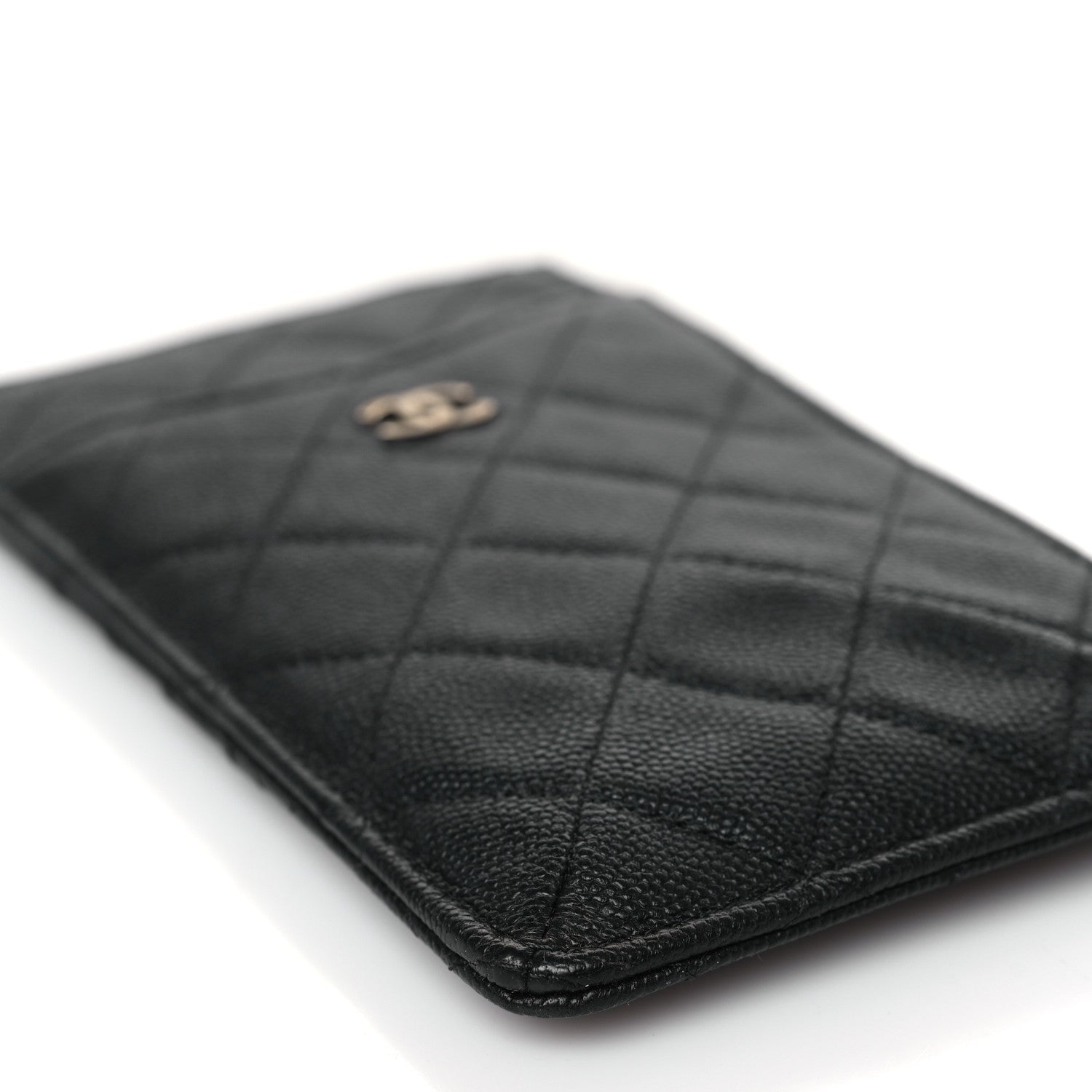 Chanel Caviar Quilted Classic Flat Wallet Pouch Black 8 of 9
