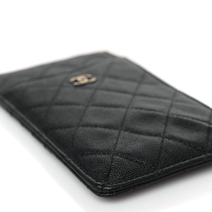 Chanel Caviar Quilted Classic Flat Wallet Pouch Black 8 of 9