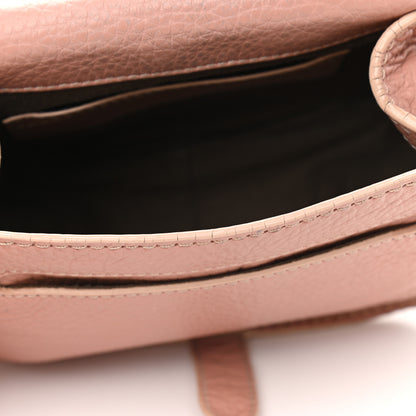Chloe Grained Calfskin Small Marcie Saddle Bag Anemone Pink 9 of 17
