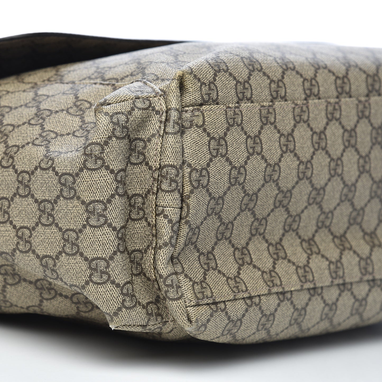 GG Plus Monogram Messenger Diaper Bag Dark Brown
