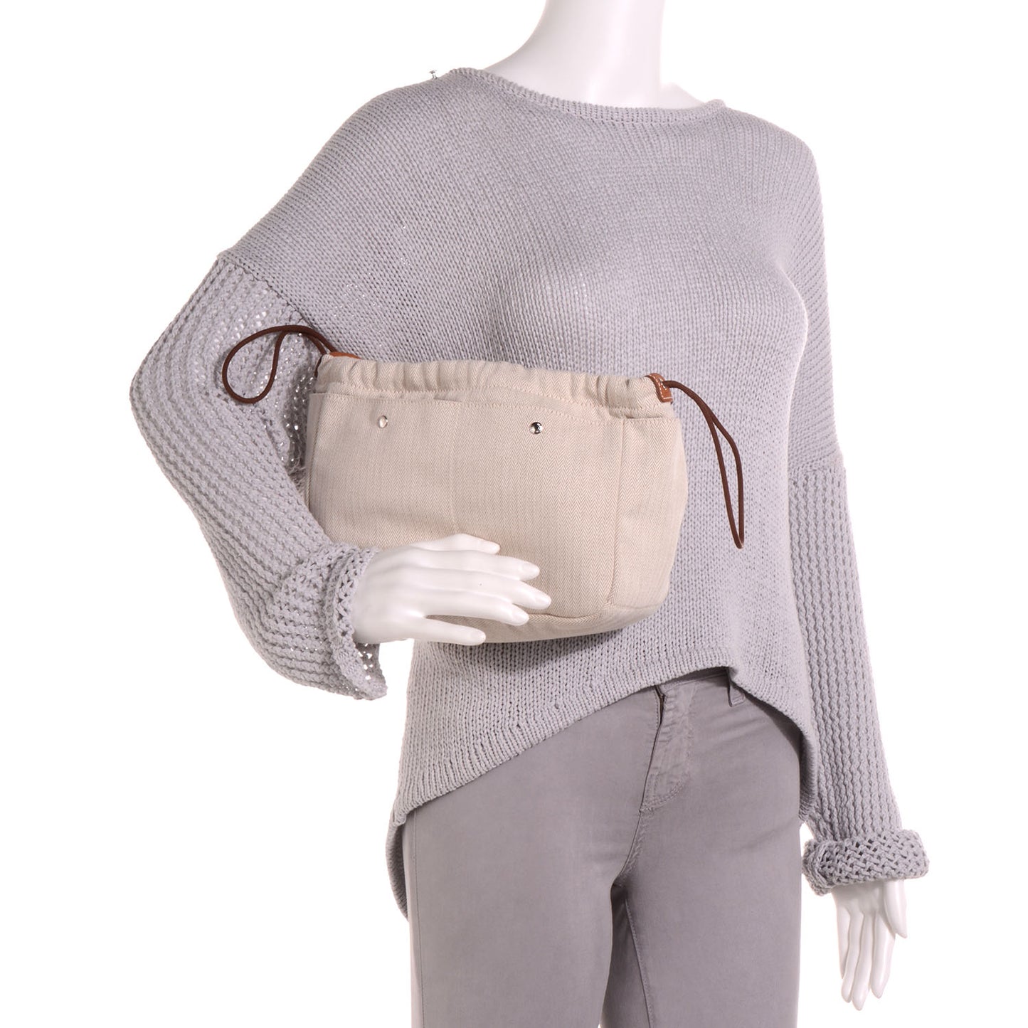 Canvas Barenia Fourbi 30 GM Pouch Naturel Fauve