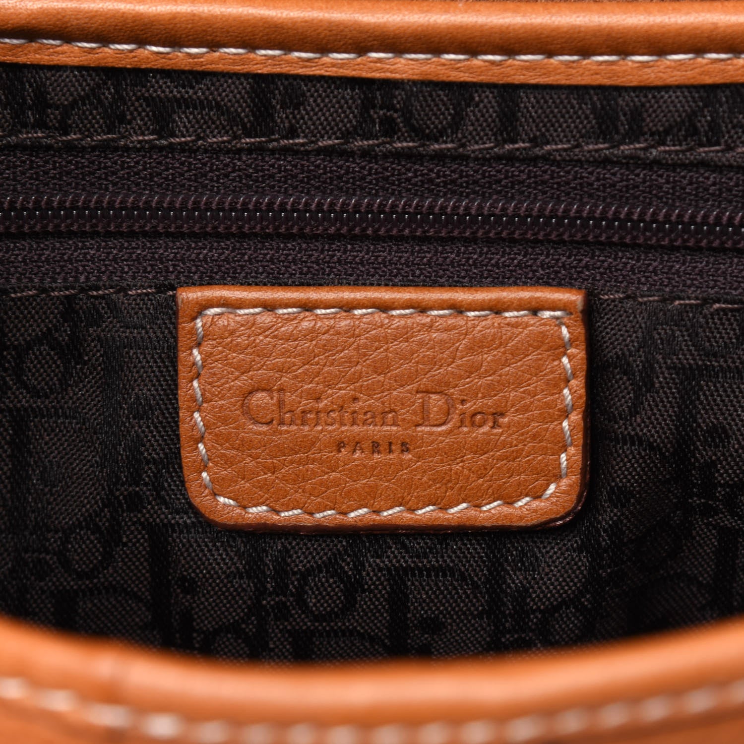 Christian Dior Calfskin Saddle Bag Tan 6 of 27