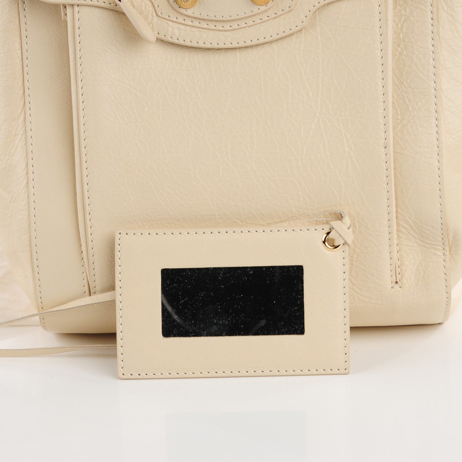 Balenciaga Agneau Giant 12 Gold Hardware Zip Traveler Backpack Blanc Creme Light Craie 6 of 12