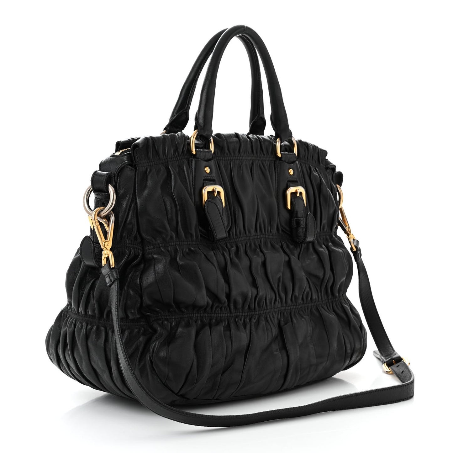 Nappa Gaufre Tote Black