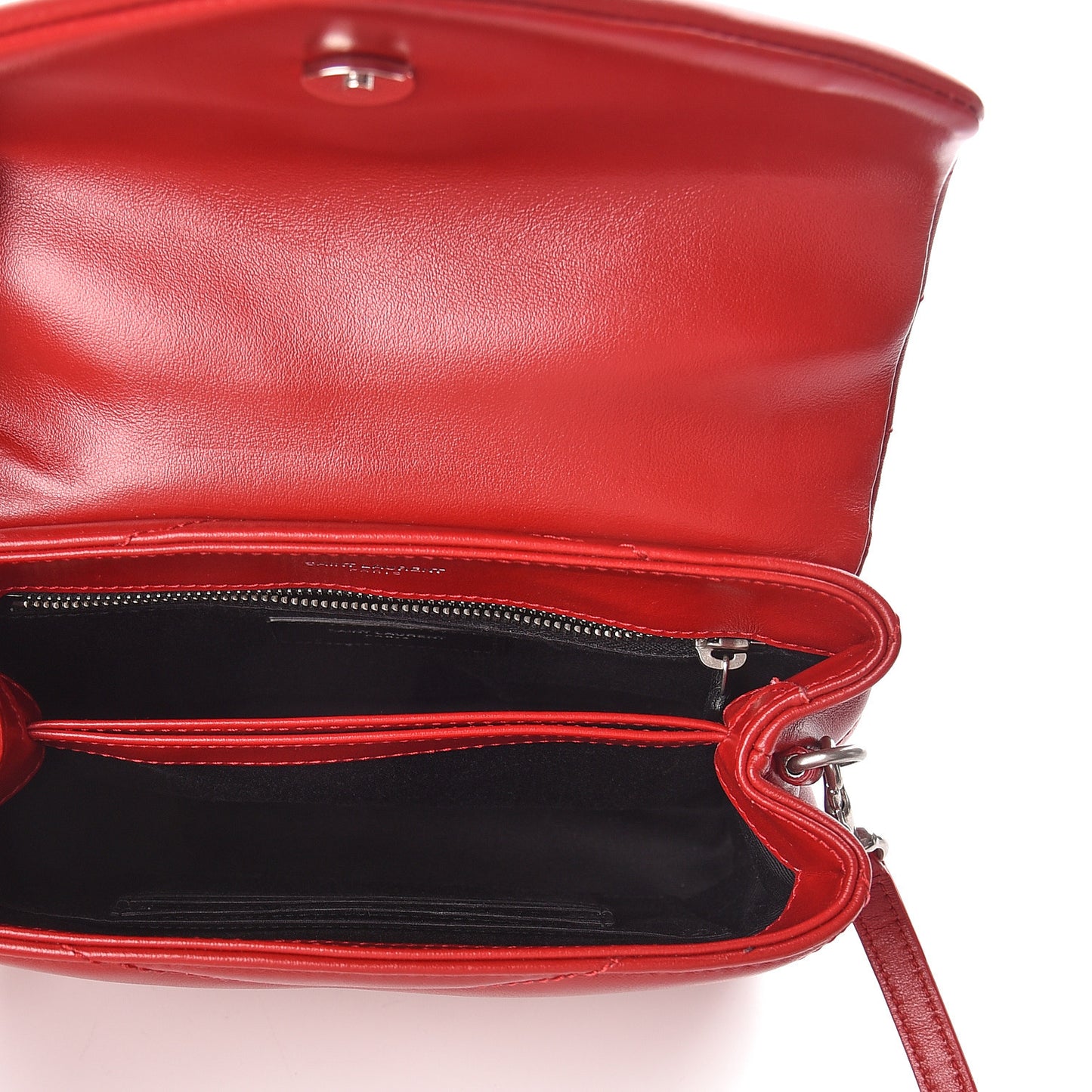 Calfskin Y Quilted Monogram Toy Loulou Crossbody Bag Rouge Eros