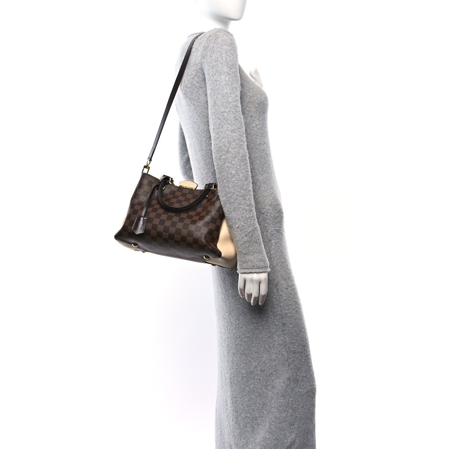 Louis Vuitton Damier Ebene Cuir Taurillon Brittany Creme 2 of 13