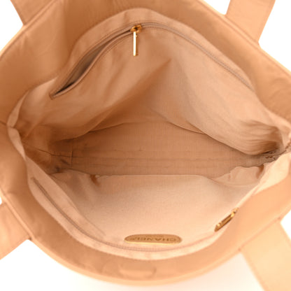 Chanel Calfskin Embossed CC Shoulder Bag Beige 5 of 11