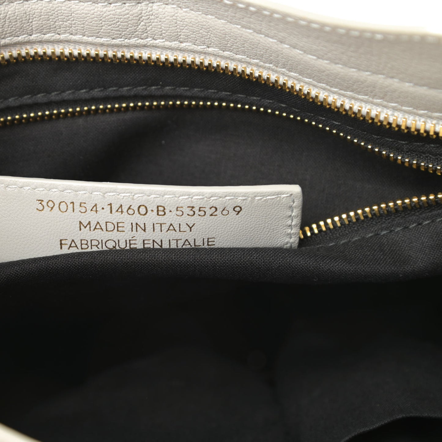 Chevre Gold Metallic Edge Hardware City Gris Nuage