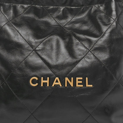 Chanel Shiny Calfskin Quilted Small Chanel 22 Black 9 of 11