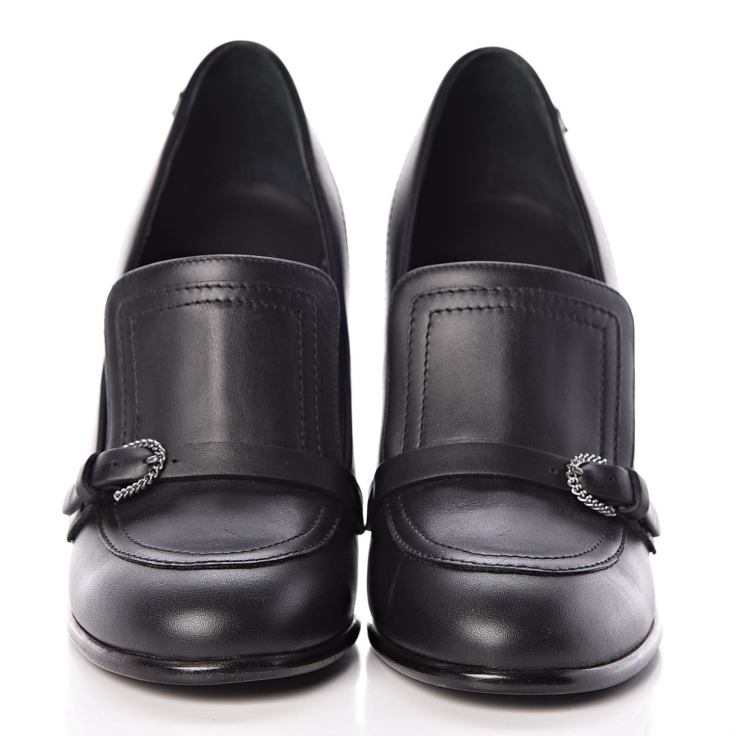 Calfskin Buckle Pumps 36 Black