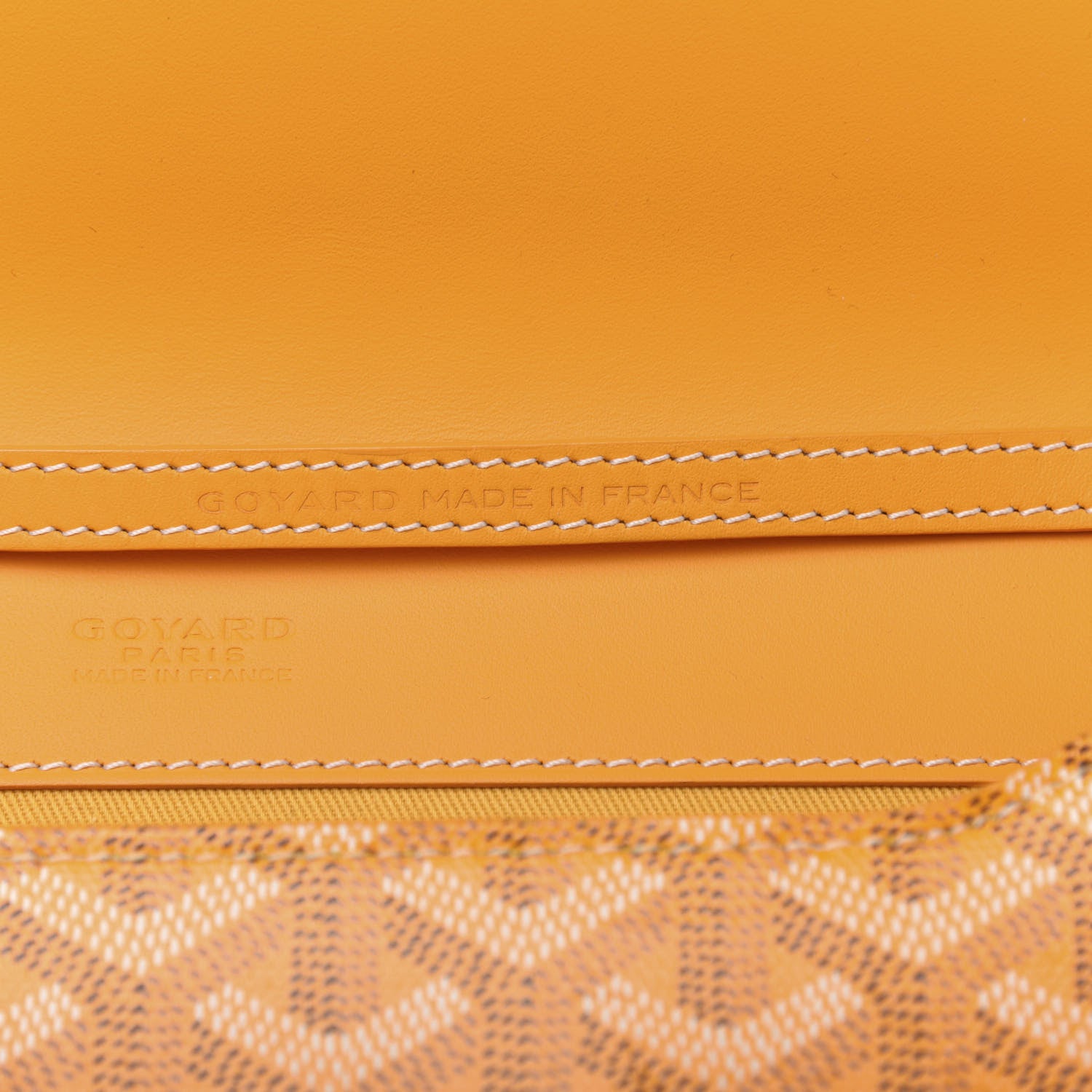 Goyard Goyardine Monte Carlo Bois Clutch With Strap Yellow 9 of 11