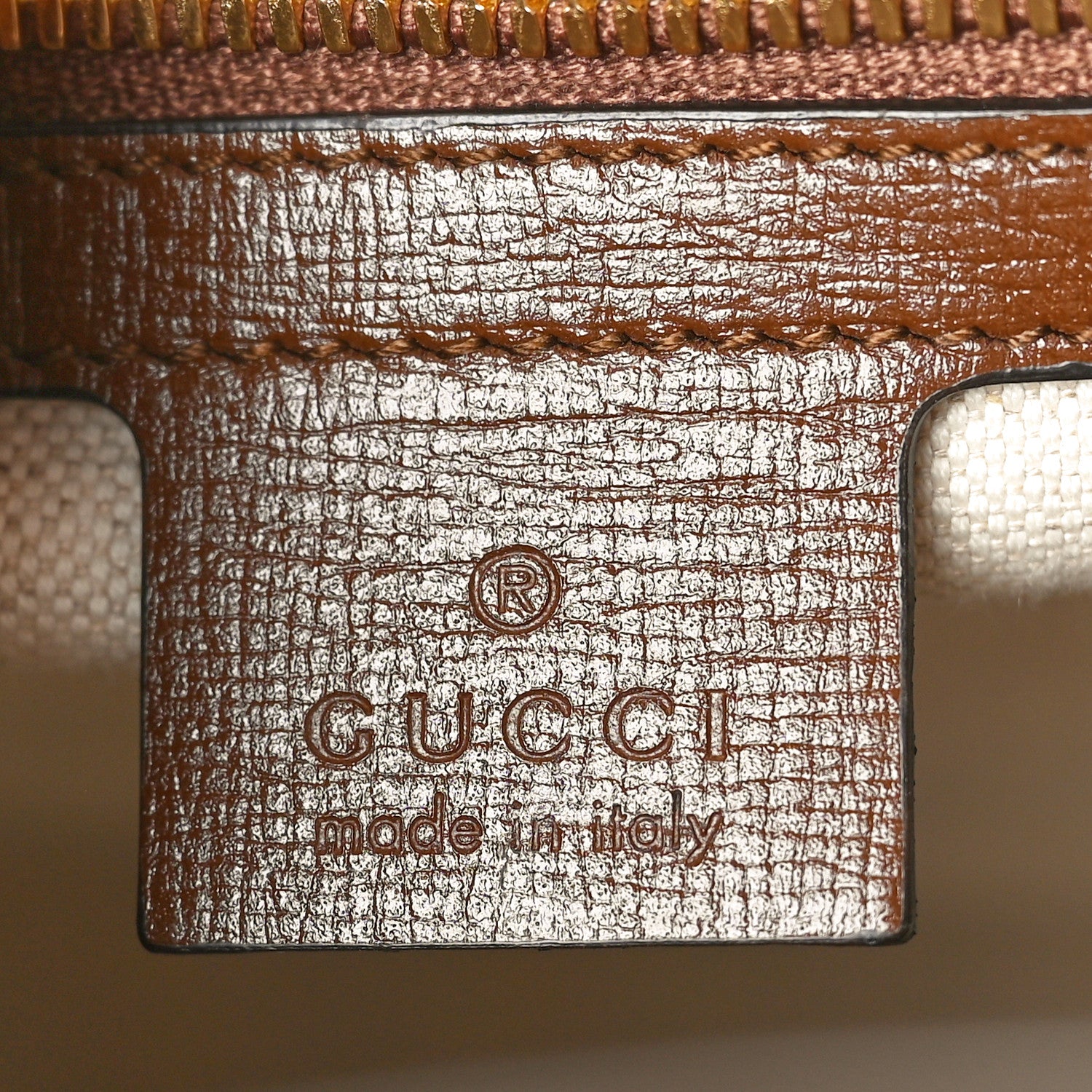 Gucci GG Supreme Monogram Azalea Calfskin Small Retro Interlocking G Tote Bag Beige Ebony Brown Sugar 6 of 10