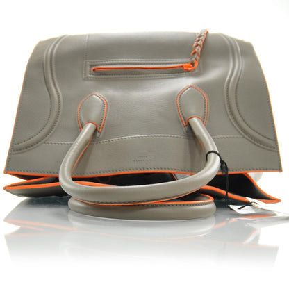 Celine Smooth Calfskin Large Phantom Luggage Grey Orange 5 of 9