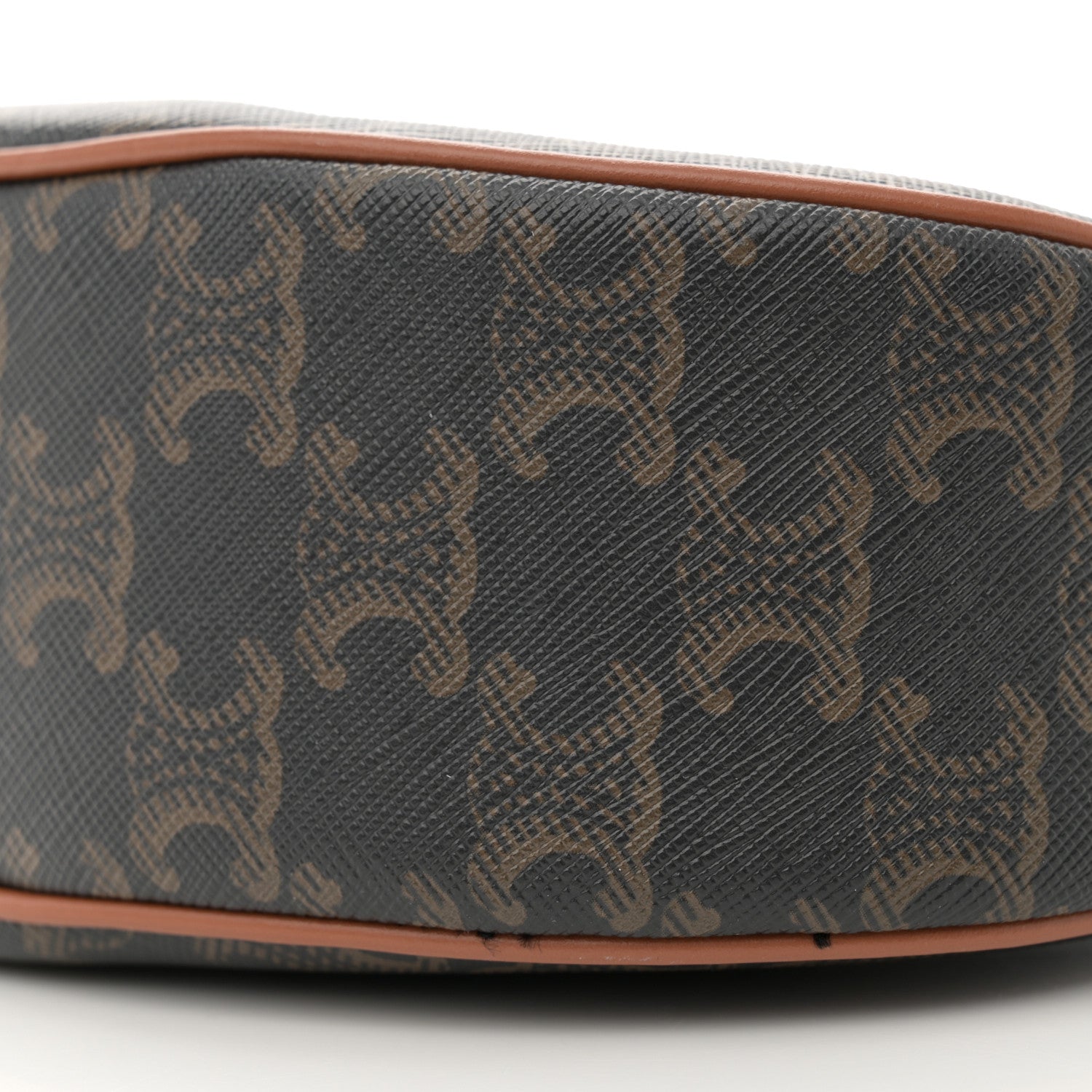 Celine Triomphe Canvas Calfskin Ava Shoulder Bag Tan 10 of 10