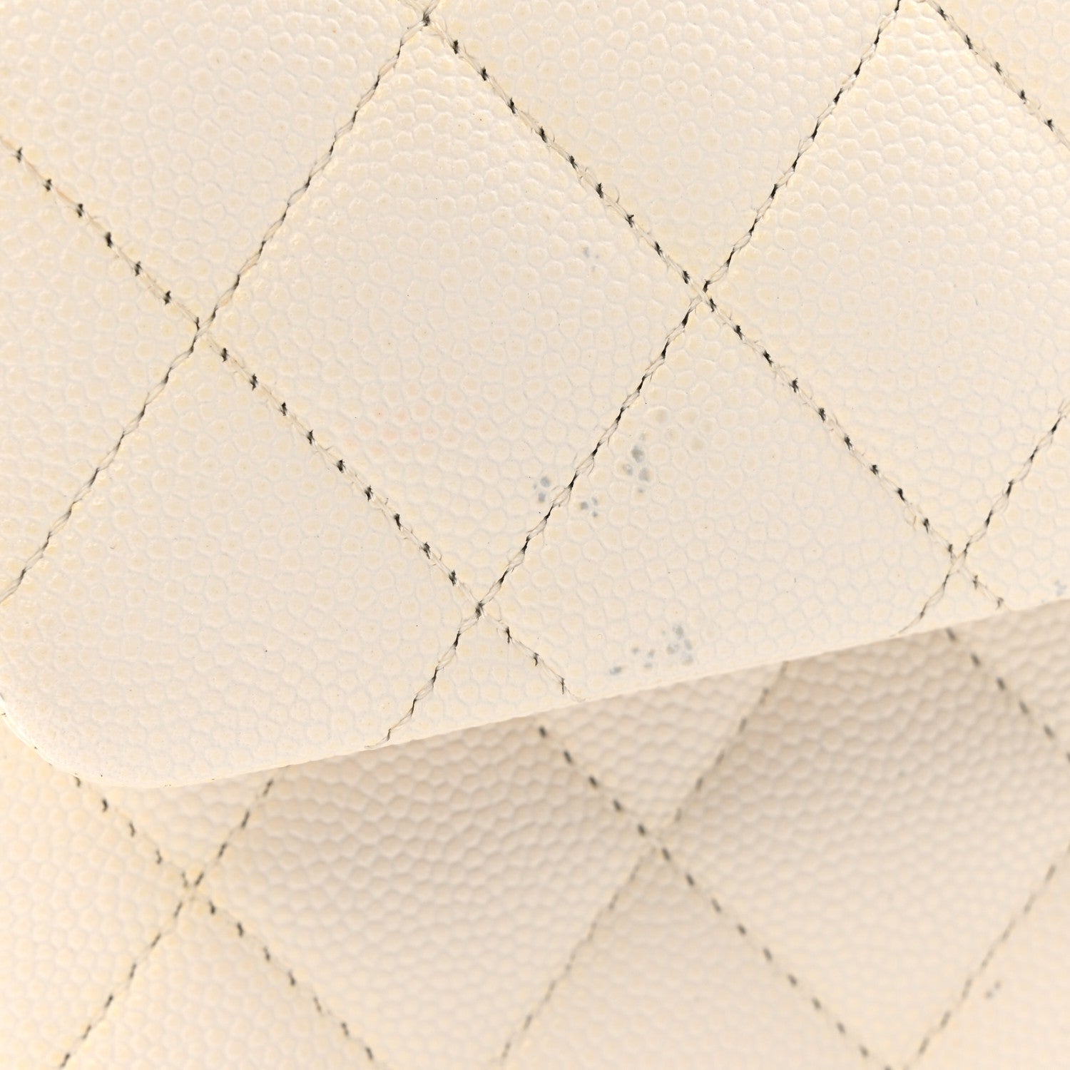 Chanel Caviar Quilted Medium Double Flap White 12 of 13