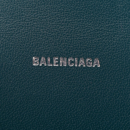 Balenciaga Shiny Calfskin Crocodile Embossed Hourglass Top Handle Bag XS Denim Blue 6 of 11