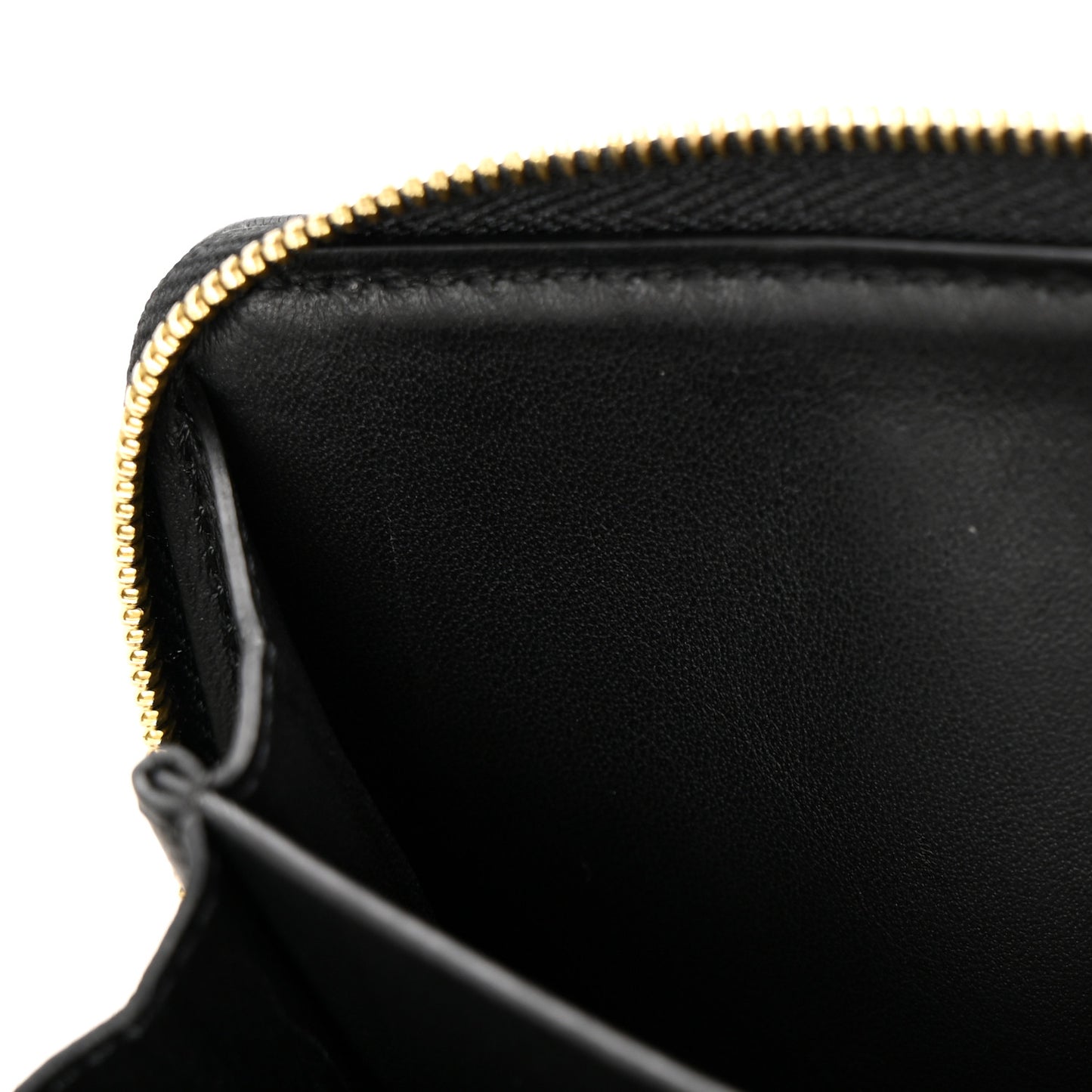 Lambskin Embossed Monogram Lou Coussin Wallet Black