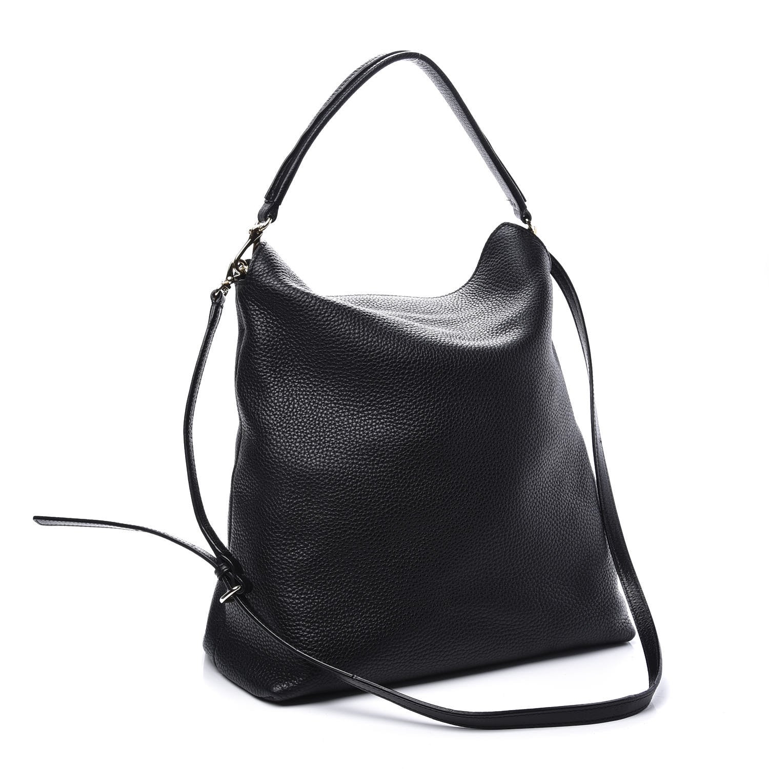 Burberry Grainy Calfskin Medium Cale Hobo Black 2 of 11