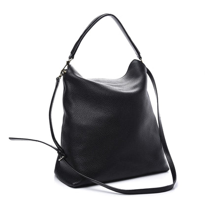 Burberry Grainy Calfskin Medium Cale Hobo Black 2 of 11