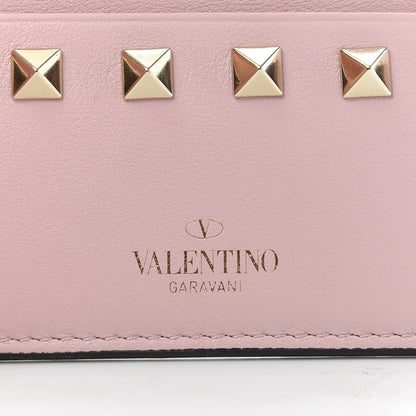 Valentino Garavani Vitello Rockstud Card Holder With Zipper Light Pink 7 of 8