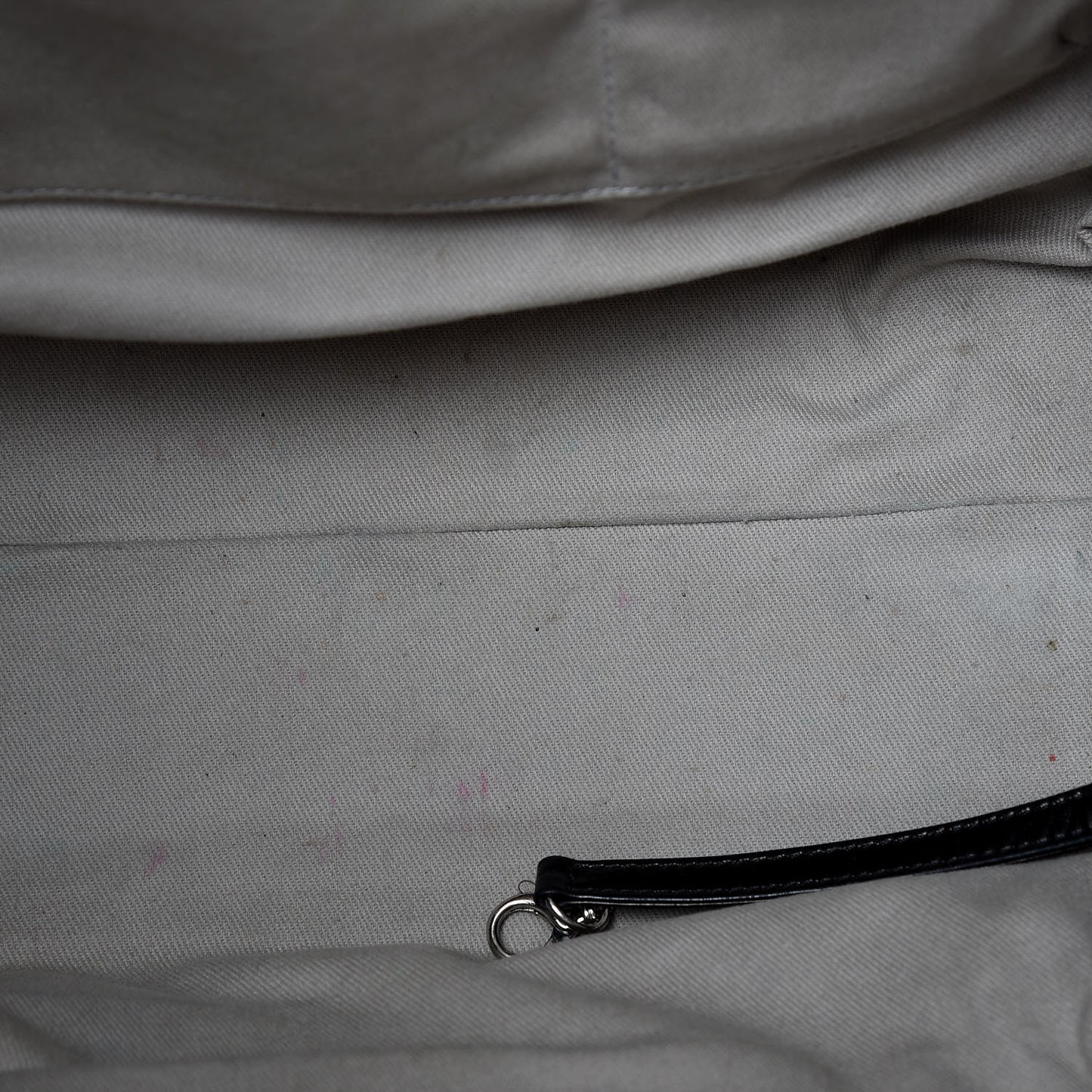 Glazed Calfskin Large Deauville Tote Black