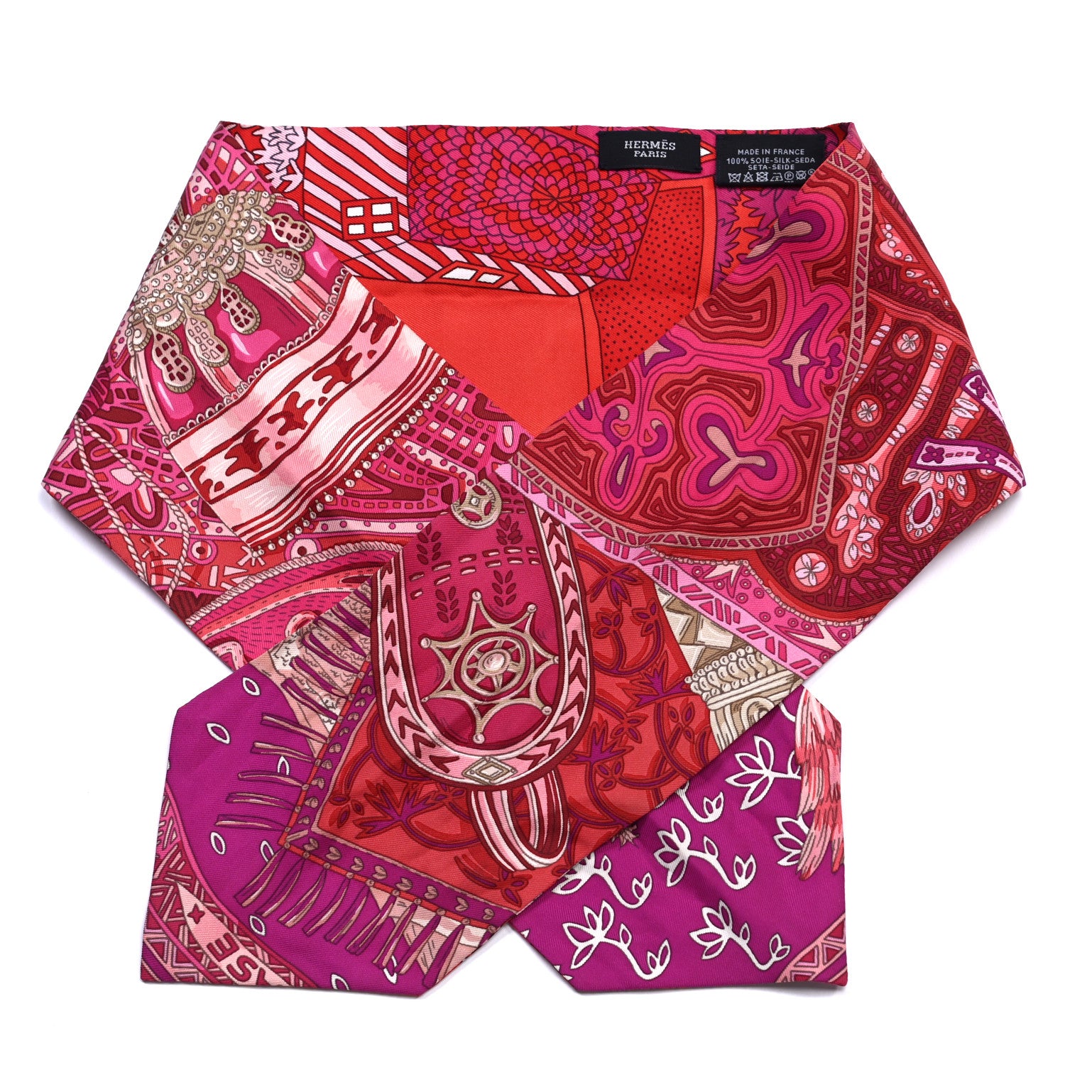 Hermes Silk Twill-Up Rose 1 of 4