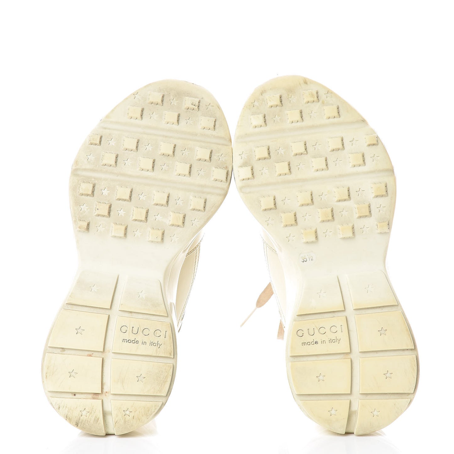 Calfskin Logo Womens Rhyton Sneakers 35.5 Ivory
