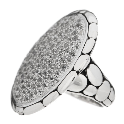 John Hardy Sterling Silver White Sapphire Kali Lava Ring 54 6.75 3 of 6