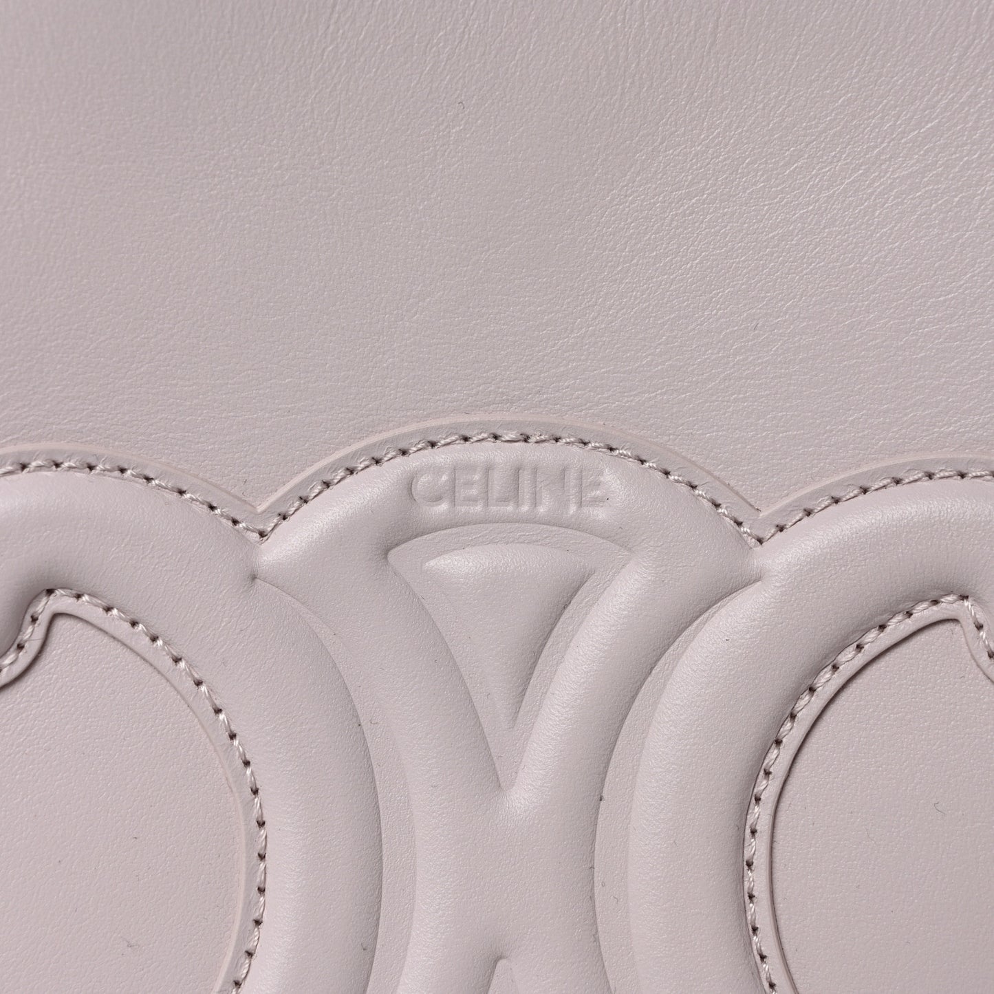 Smooth Calfskin Small Cuir Triomphe Bucket Bag Poudre