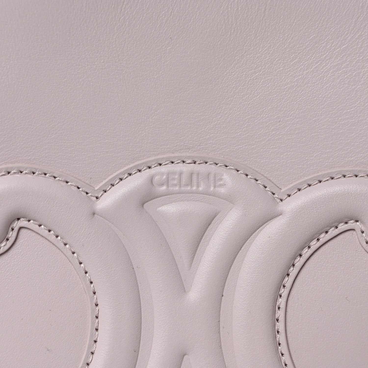 Celine Smooth Calfskin Small Cuir Triomphe Bucket Bag Poudre 6 of 9